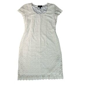 RONNI NICOLE white lace dress scoop neck